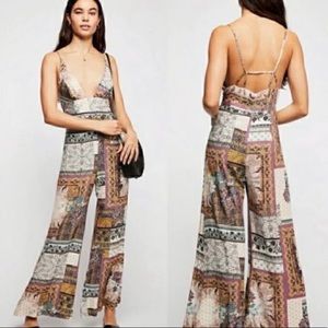 Free people margarita patchwork jumpsuit!